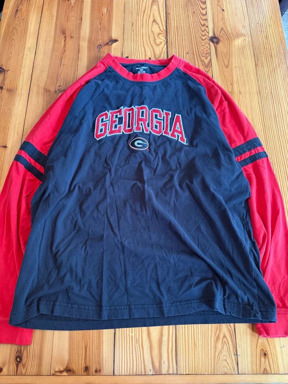 Pro Edge Georgia Bulldogs Long Sleeve T-Shirt Size XL Black Red